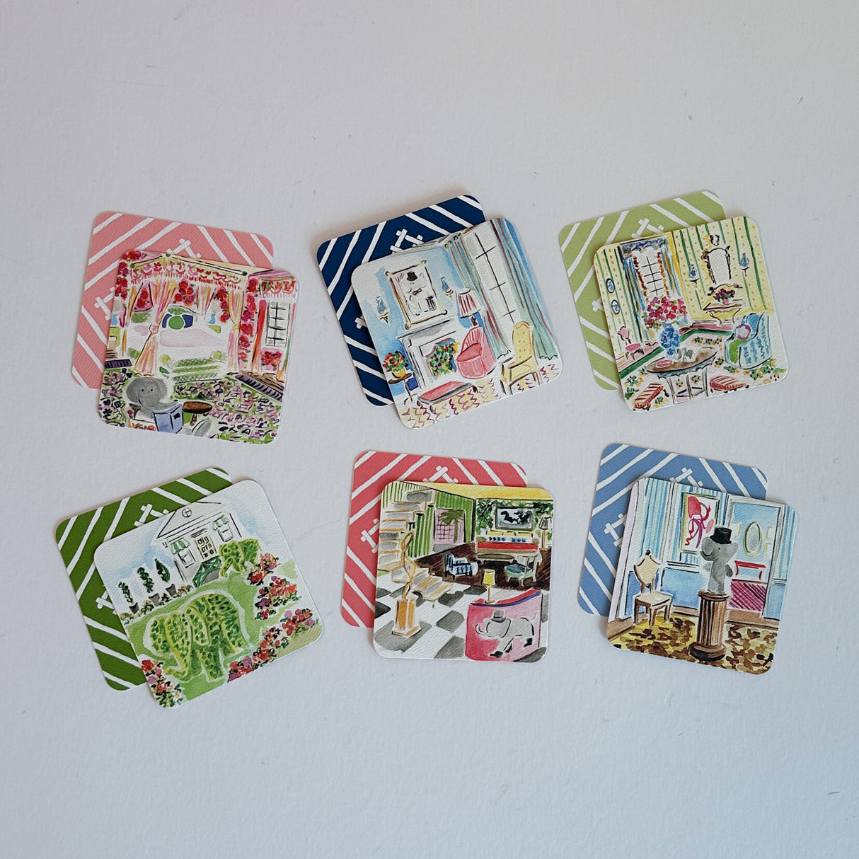 House & Garden Watercolor Paper Coasters