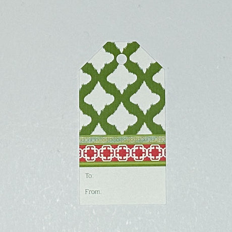 Holiday Lattice Forest Green Christmas Gift Tags, Pack of 10