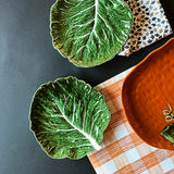 Hand-Painted Stoneware Cabbage Plates