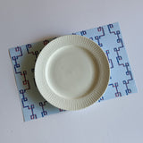 Blue Bamboo Lattice Paper Placemat, Pad of 20 (Copy)