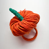 Woven Jute Pumpkin Napkin Rings, Set of 2