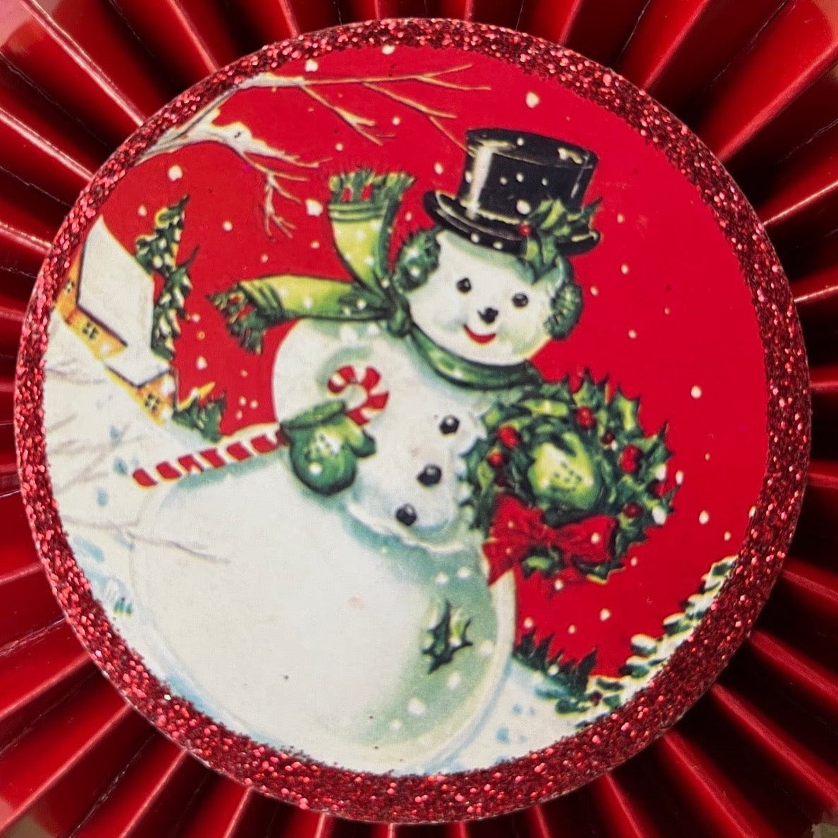 Paper Fan Holiday Icon Ornaments, Set of 3