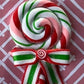 Green Peppermint Candy Ornaments, Set of 3
