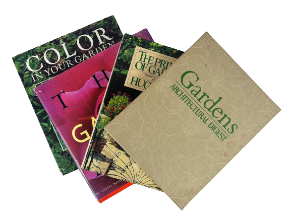 Vintage Gardening Books, Set of 4