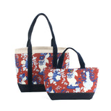 Imperial Palace Red Canvas Tote Bag, Large and Small