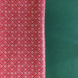 Rolls of wrapping paper with a geometric lattice pattern in red