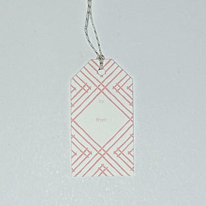 Island House Reverse Southampton Pink Gift Tags, Pack of 10