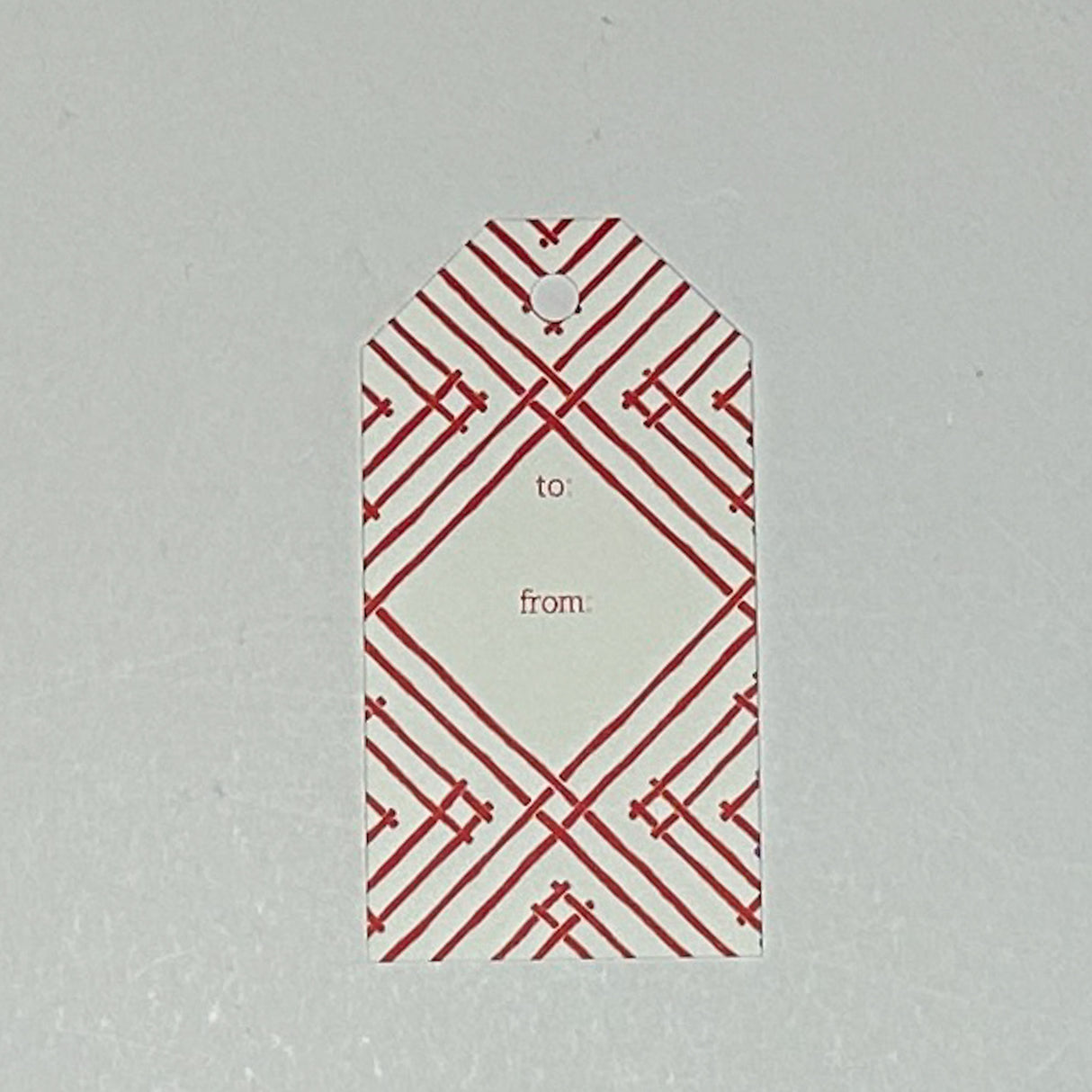 Island House Reverse Geranium Red Gift Tags, Pack of 10