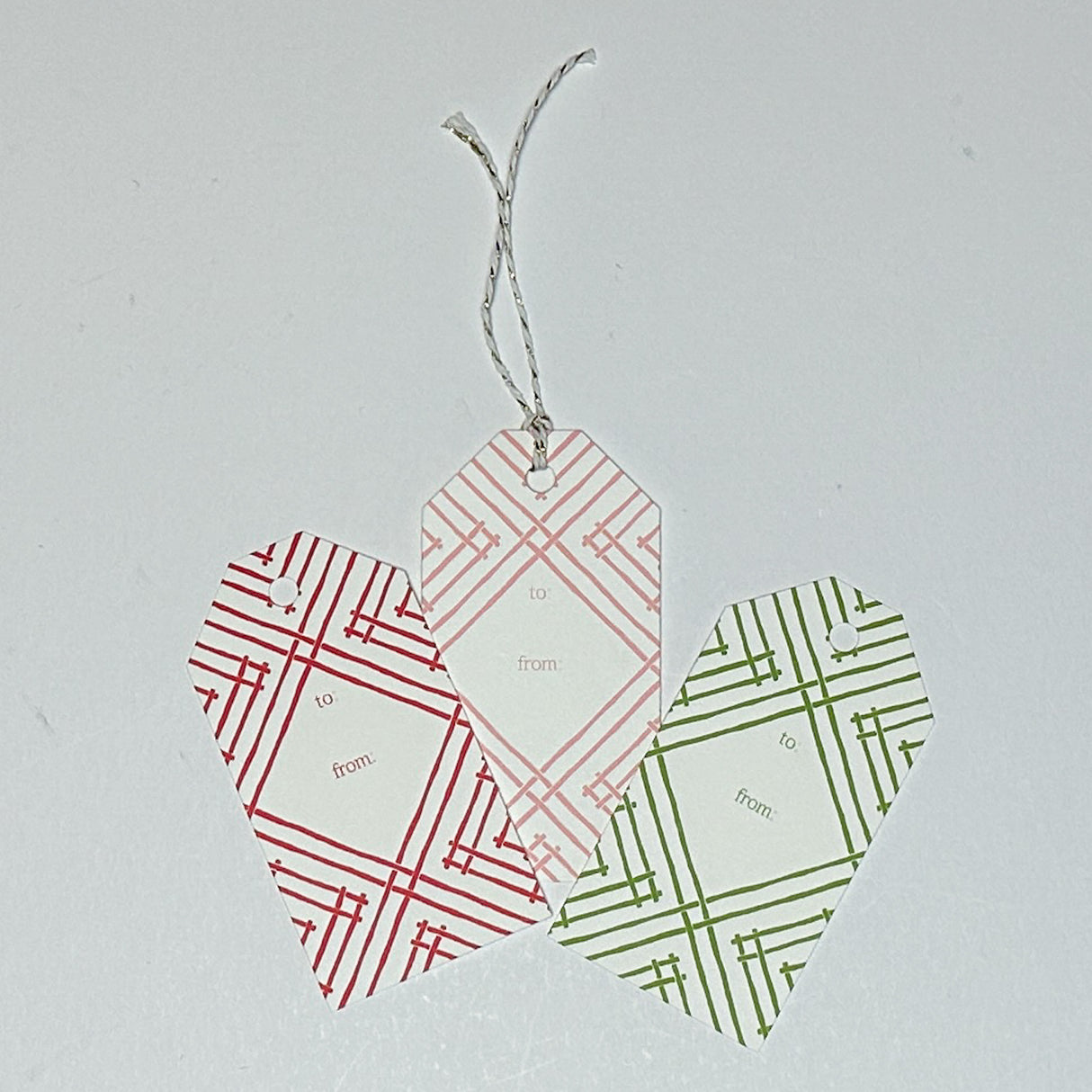 Island House Reverse Geranium Red Gift Tags, Pack of 10