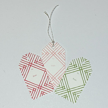 Island House Reverse Forest Green Gift Tags, Pack of 10