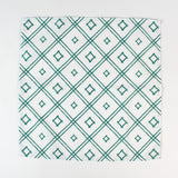 Island House Small Trellis Green Cloth Dinner Napkins, Set of 4