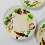 Vintage Italian plates with hand-painted vegetable motifs