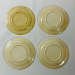 Back of Vintage Italian plates with hand-painted vegetable motifs