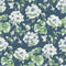 Geranium wallpaper featuring light blue and white geraniums on a dark blue background.