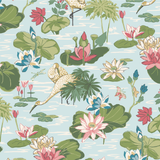 Meadow Club Sky Blue Outdoor Fabric by the Yard