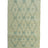 A madcap cottage yellow and green striped accent rug with a lattice motif across the front