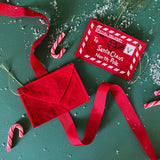 Felt letter to santa christmas ornament