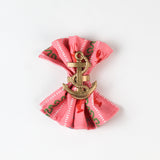 Lobster and Ribbon Stripe Pink Cloth Dinner Napkins, Set of 4