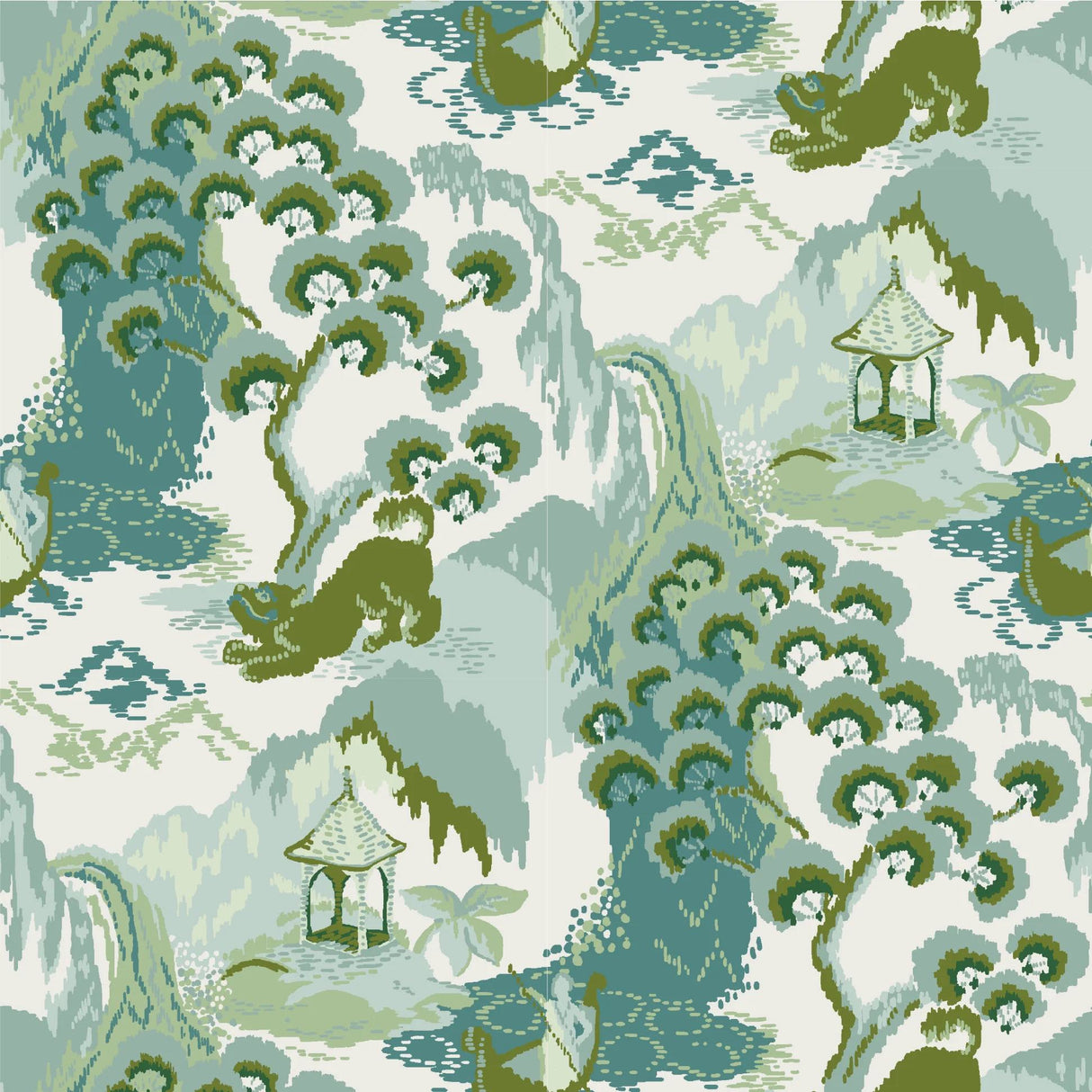 Old Peking Unpasted Wallpaper, 9-yard roll