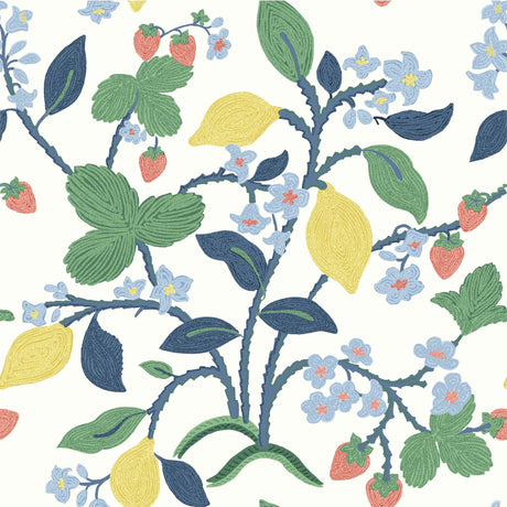 Strawberry Hill Unpasted Wallpaper, 9-yard roll