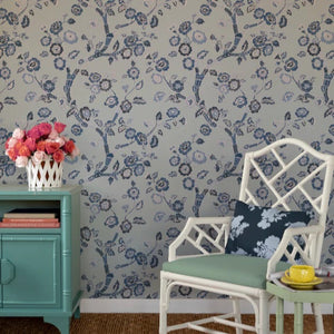 Temple Garden Unpasted Wallpaper, 9-yard roll