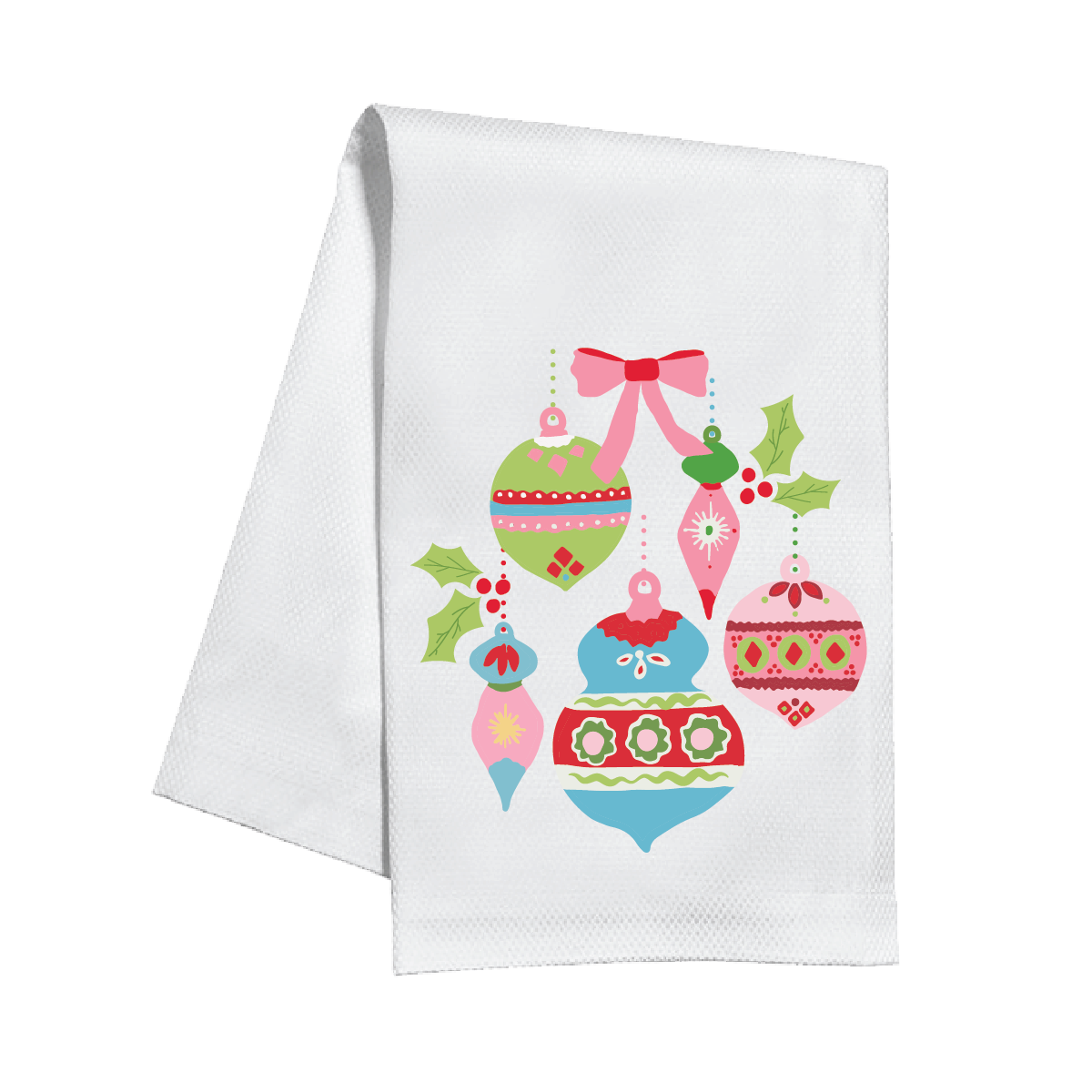 Darling Ornaments Christmas Tea Towel/Dish Towel/Guest Towel