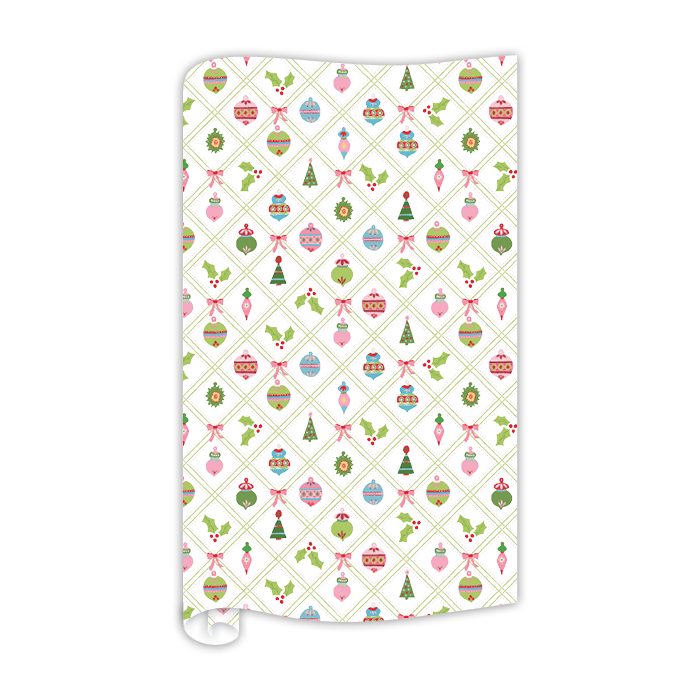 Darling Ornaments Christmas Gift Wrapping Paper