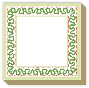 Harbor Trail Green Luxe Square Christmas Notepad