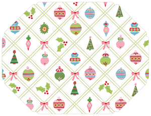 Darling Ornaments Die-Cut Paper Christmas Placemats, Set of 10