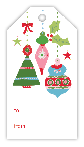 Darling Ornaments  Christmas Gift Tags, Pack of 10