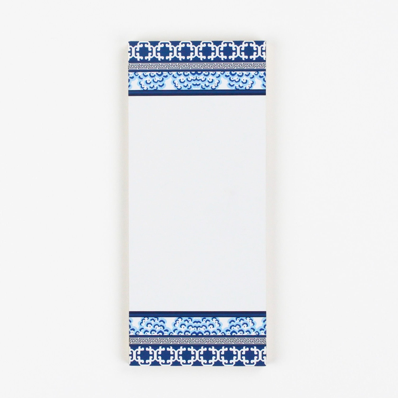 Chinoiserie Luxe Skinny Notepads with Monserrat Blue design