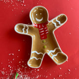 Ceramic Gingerbread Christmas Accent Plate, Set of 4