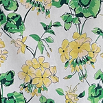 Yellow Geranium on white background tea towel