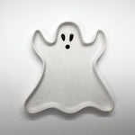 Madcap Cottage ceramic white ghost halloween plate.