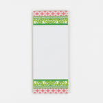 Chinoiserie Luxe Skinny Notepads with Island House Green/pink design