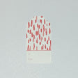A pink gift tag with a geometric pattern, displayed on a white background