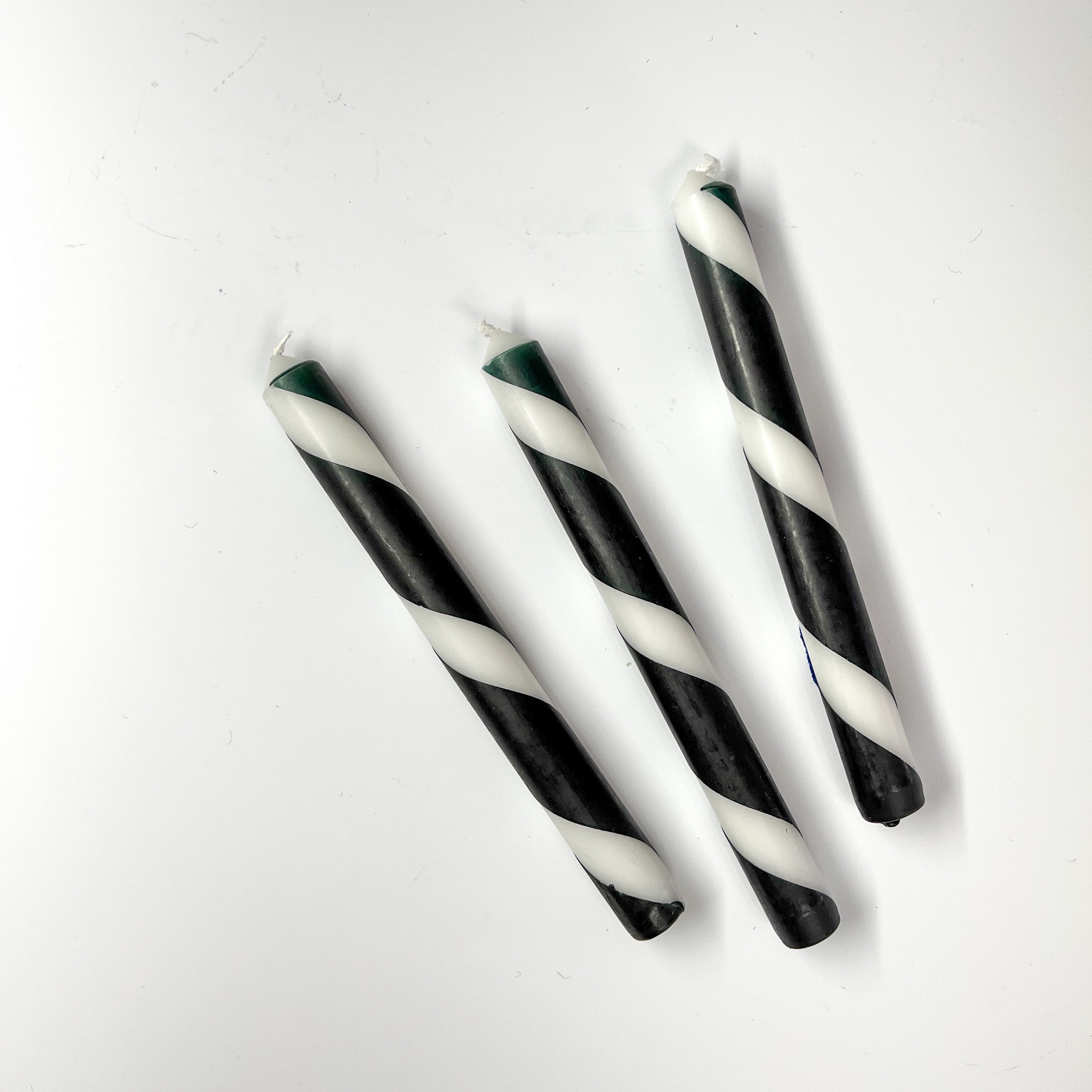 Madcap cottage halloween themed black and white candles