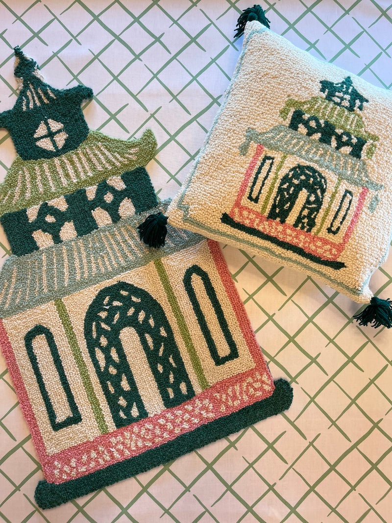 madcap cottage pagoda pillow and rug