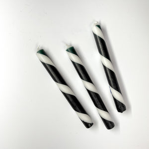 Madcap cottage halloween themed black and white candles