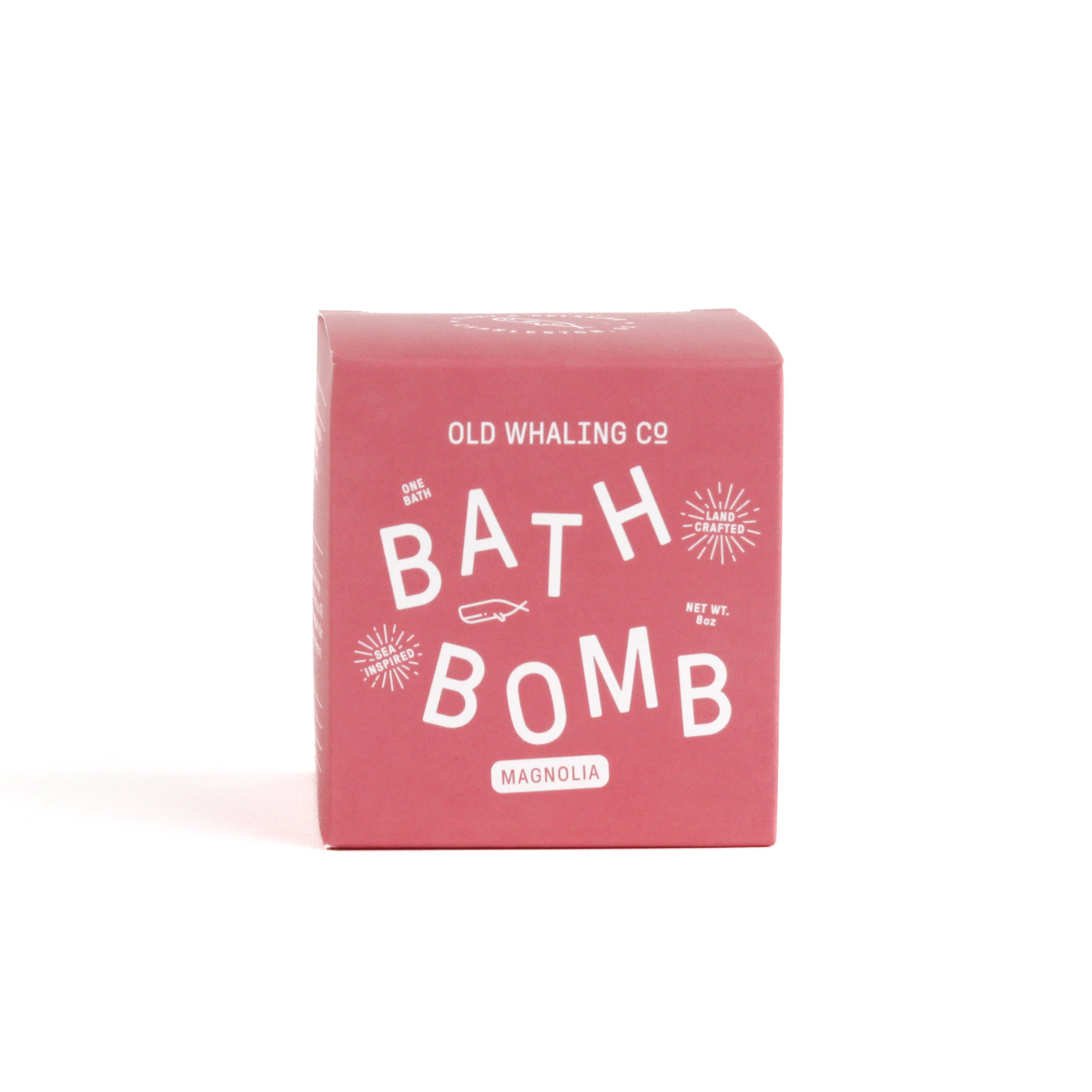 Magnolia Bath bomb box packaging on white background