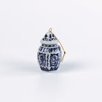 miniature blue and white Chinoiserie ginger jar Christmas ornaments 
