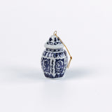 miniature blue and white Chinoiserie ginger jar Christmas ornaments 