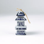 miniature blue and white Chinoiserie ginger jar Christmas ornaments 