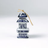 miniature blue and white Chinoiserie ginger jar Christmas ornaments 