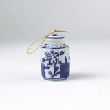 miniature blue and white Chinoiserie ginger jar Christmas ornaments 