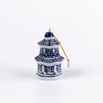 miniature blue and white Chinoiserie ginger jar Christmas ornaments 