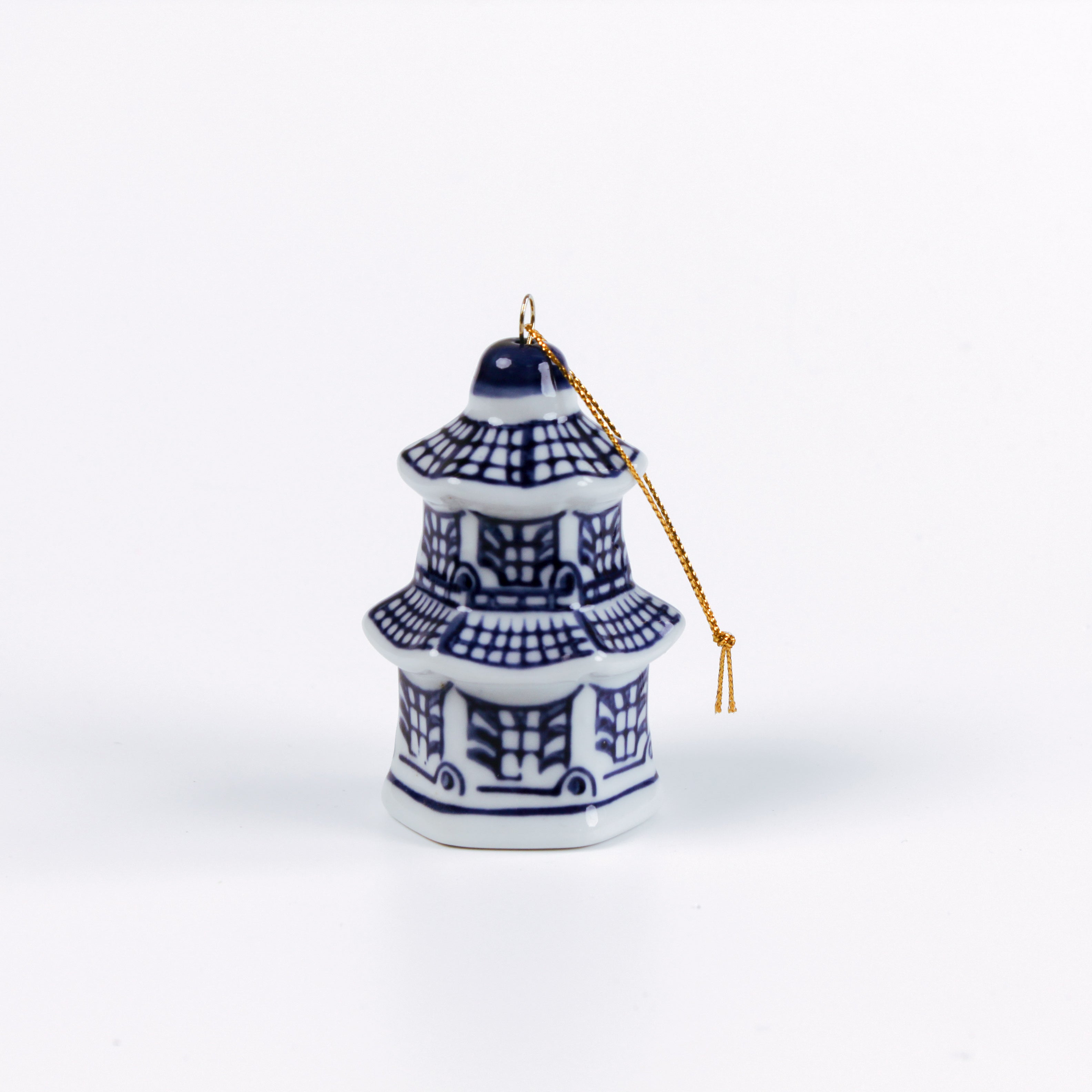 miniature blue and white Chinoiserie ginger jar Christmas ornaments 