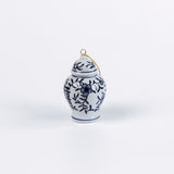miniature blue and white Chinoiserie ginger jar Christmas ornaments 