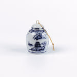 miniature blue and white Chinoiserie ginger jar Christmas ornaments 