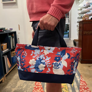 Side view of Imperial Palace small canvas tote bag